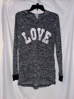 Feathers Maternity "Love" Hoodie, Size Small